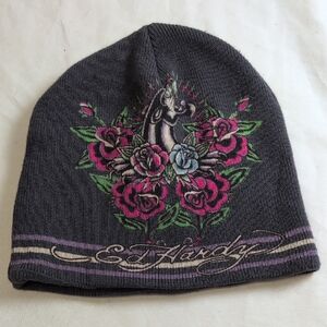 Ed Hardy Y2K Kids Skull Cap NWOT